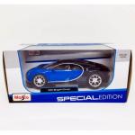 Miniatura Carro Bugatti Chiron Special Edition Azul/Preto 1:24 - Maisto