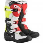 Bota Alpinestars Tech 3 Preto Branco Amarelo Vermelho