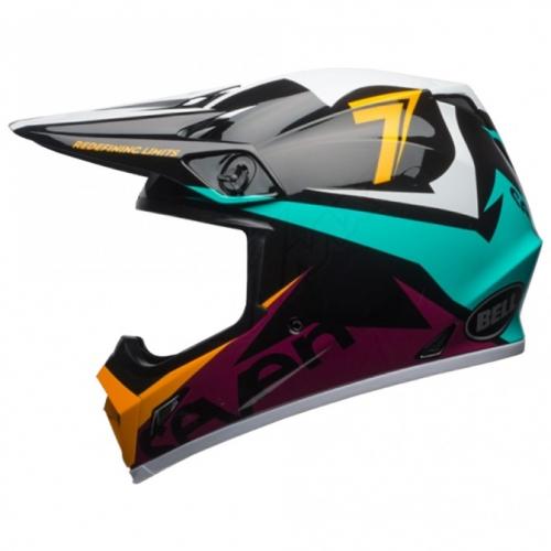 Capacete MX-9 Mips Seven Ignite Gloss Black Aqua Bell