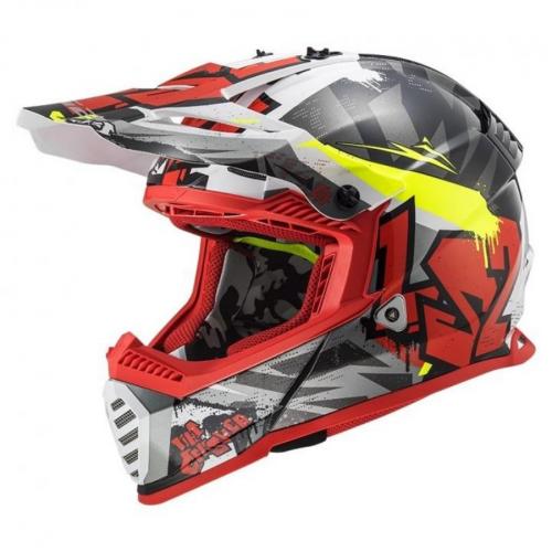 Capacete LS2 MX437 Crusher Vermelho