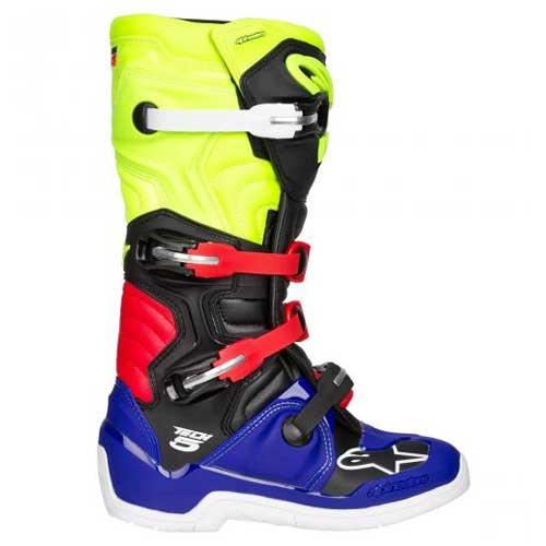 Bota Alpinestars Tech 5 Amarela / Azul / Vermelha / Preta