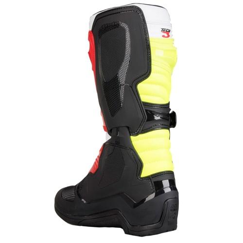 Bota Alpinestars Tech 3 Preto Branco Amarelo Vermelho