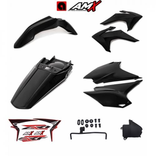 Kit Plástico CRF 230 AMX Preto Sólido