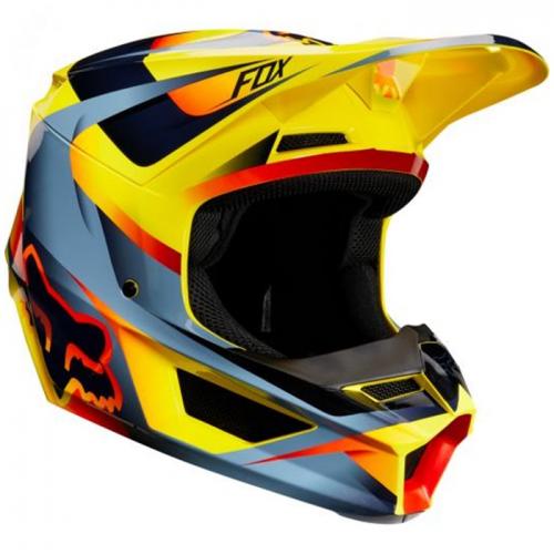 Capacete Fox V1 MVRS Motif Amarelo